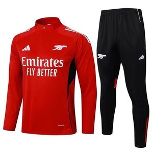 Adidas Arsenal Red and Black Tracksuit